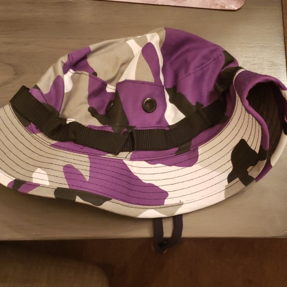 Purple Camo Bucket Hat Never Worn
